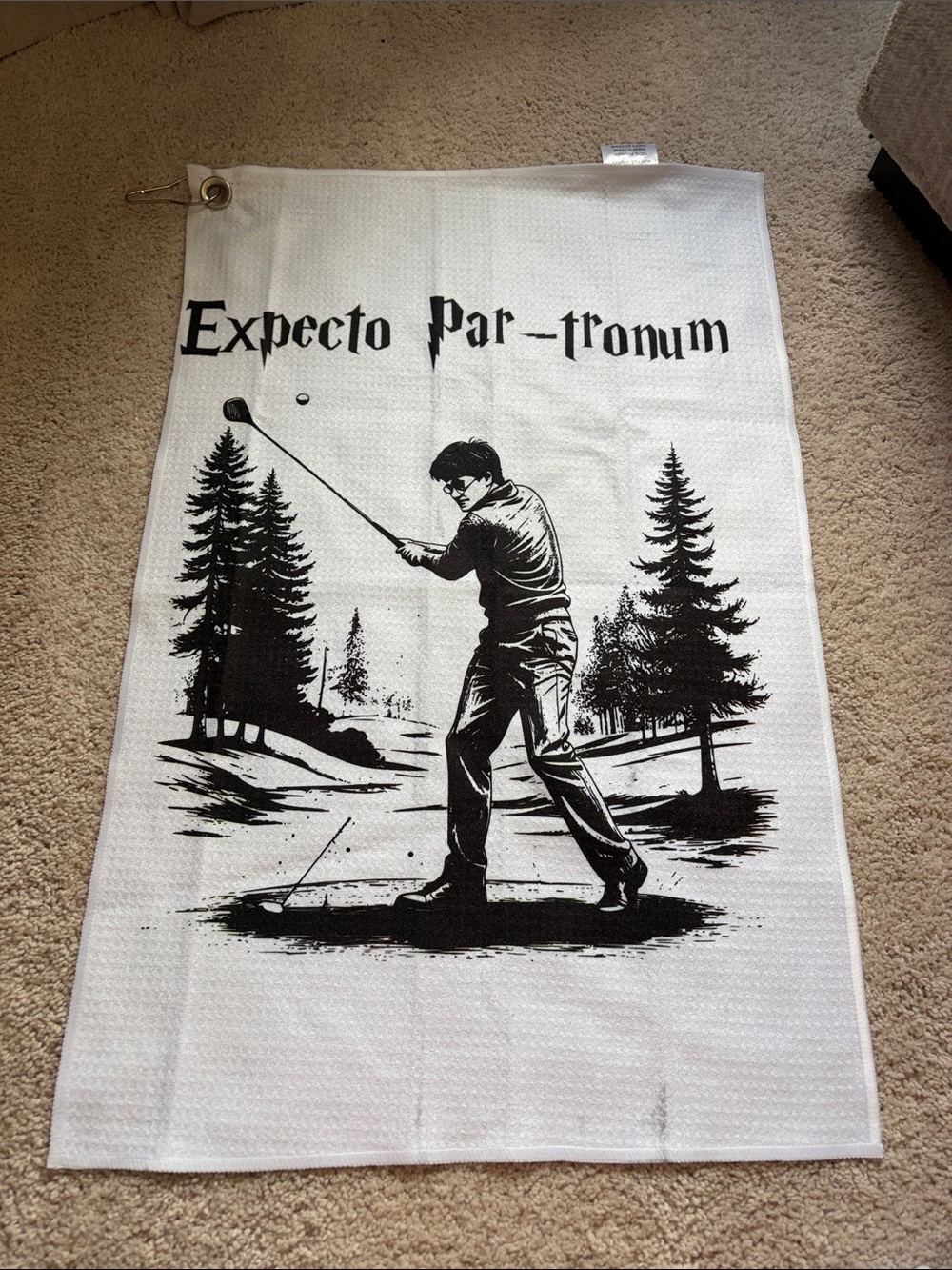 Golf towel for Harry Potter fan